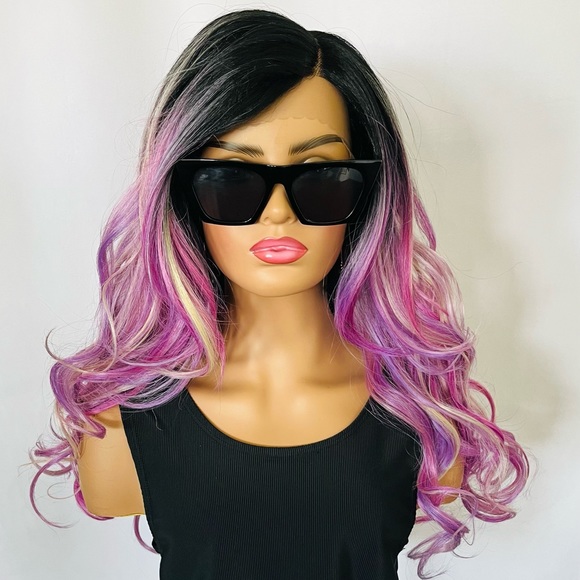 Gorgeous 24” Berry Crumble Color Lace Front Wig for Daily Wear/Events - Picture 8 of 12